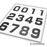 Olmecs Magnetic Heading Numbers Fridge Magnets : Black  Size: 6x3,3 Cms